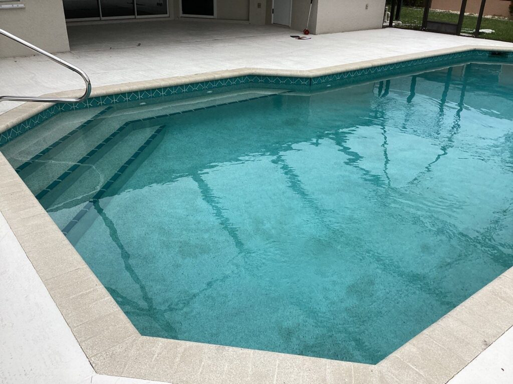 before pool refinishing