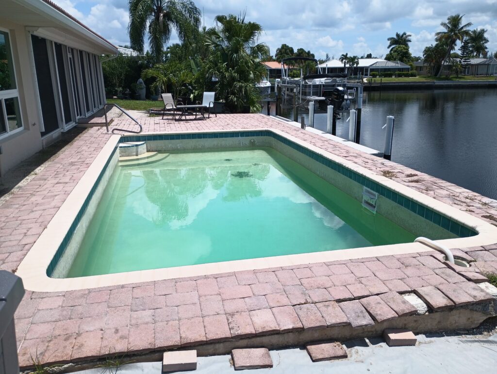 before pool replastering in Port Charlotte